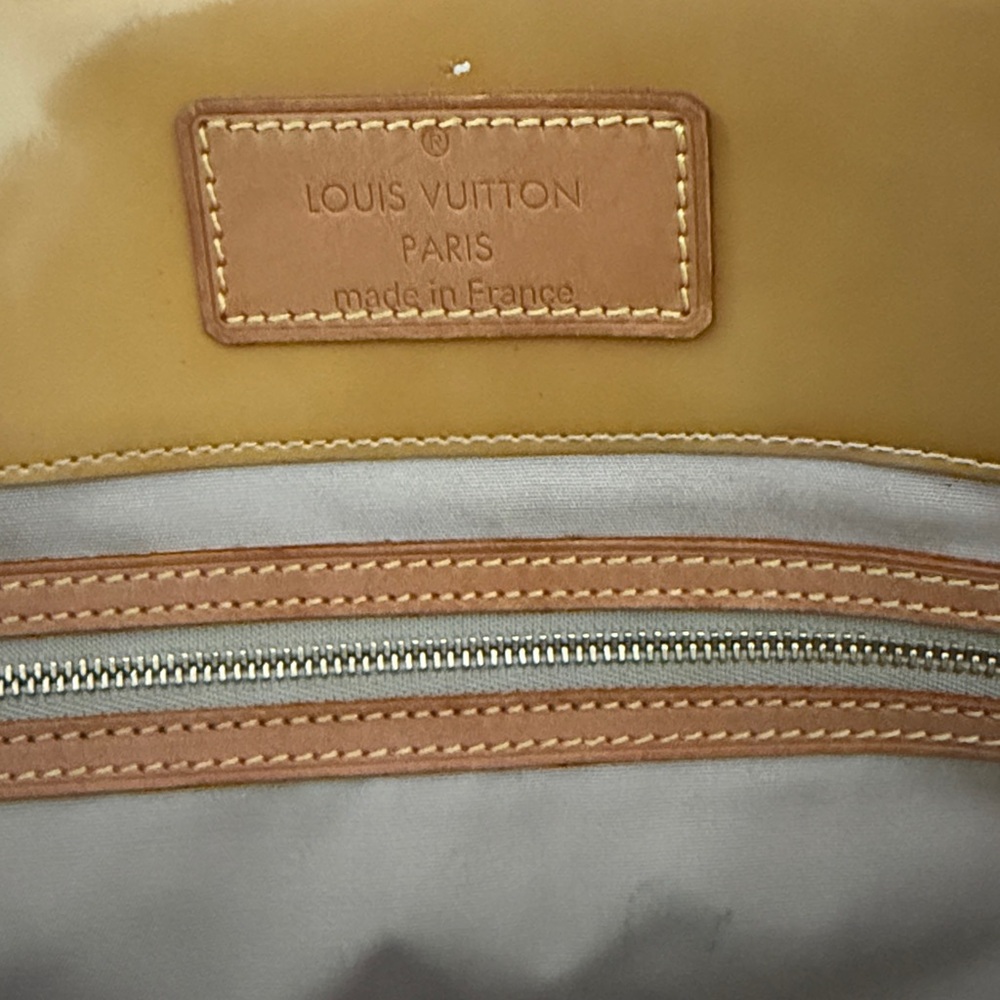 Louis Vuitton Reed GM Tote/
Vernis 2001 Yellow- Preowned w/ callouts - Picture 3 of 11